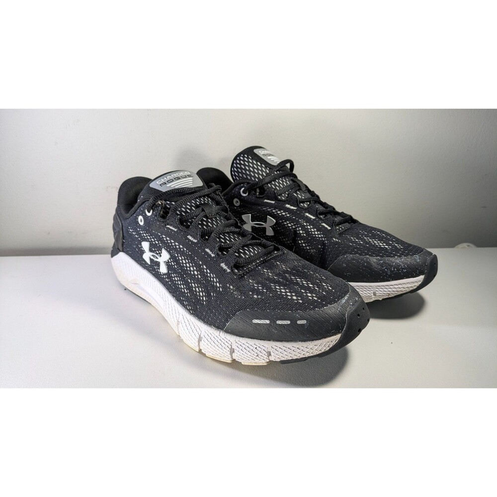 Under Armour Charged Rogue Running Sneakers Womens US 10 Black White 3021247-002